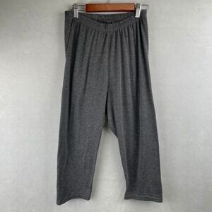 Boohoo Wmn Charcoal Grey Heathered Jersey Maternity Lounge Capri Pants Elastic 6